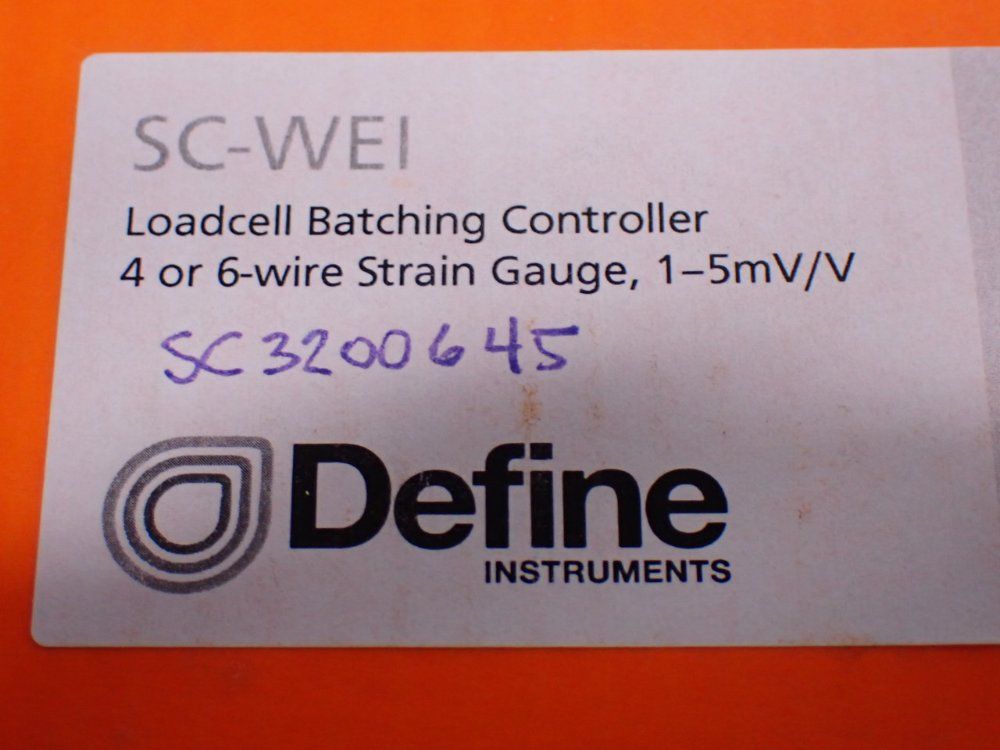 Define Loadcell Batching Controller - Sc-wei-r2-lv