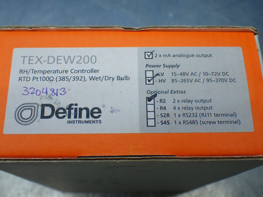 Define Rh/temperature Controller - Tex-dew200-hv