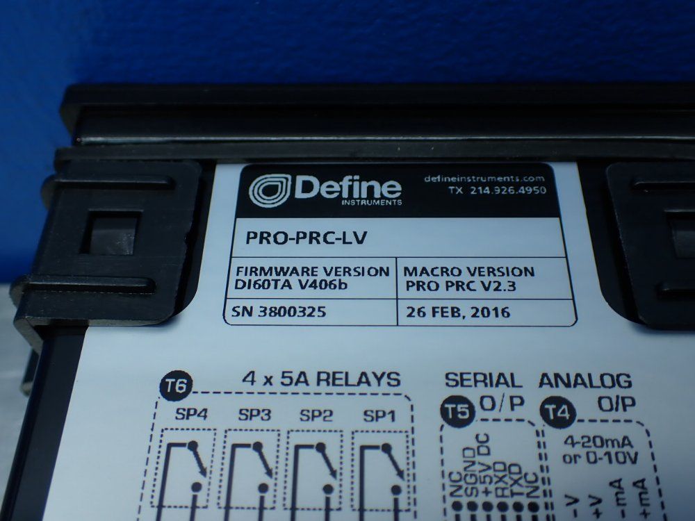 Define Quad Channel Process Controller - Pro-prc-lv