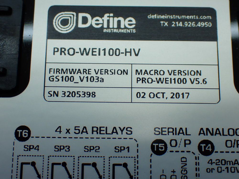 Define Loadcell Batching Controller - Pro-wei100-hv