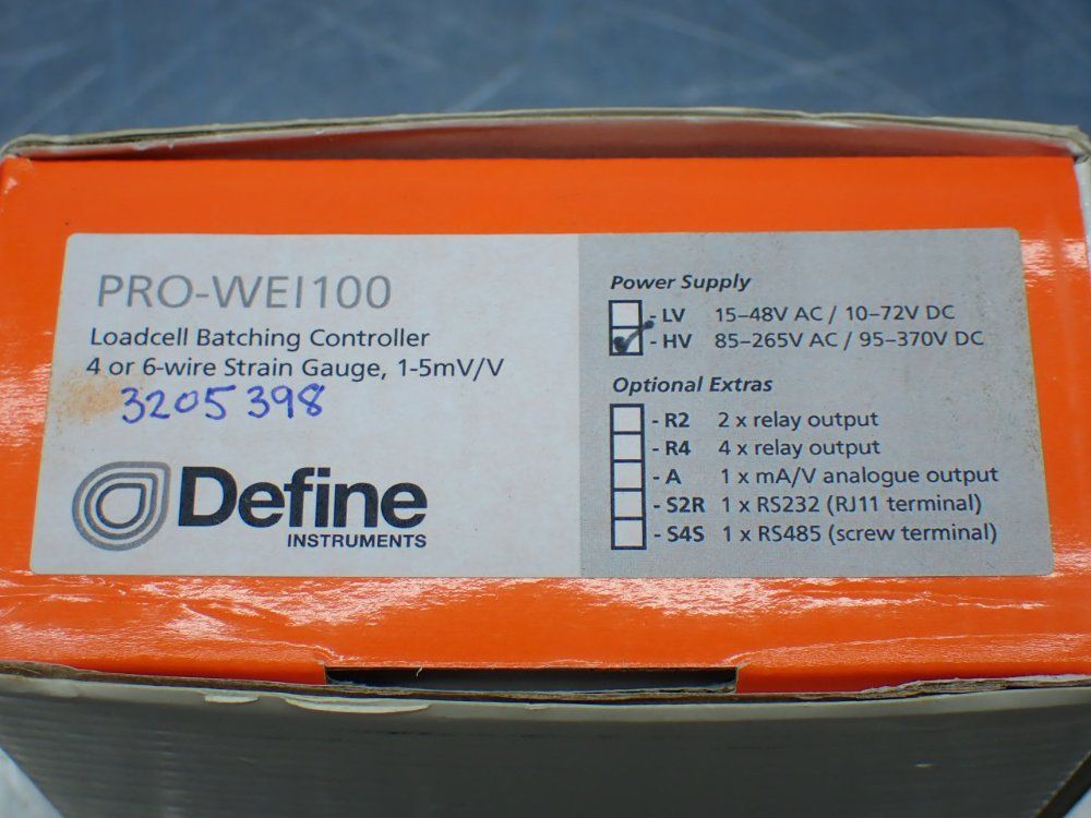 Define Loadcell Batching Controller - Pro-wei100-hv