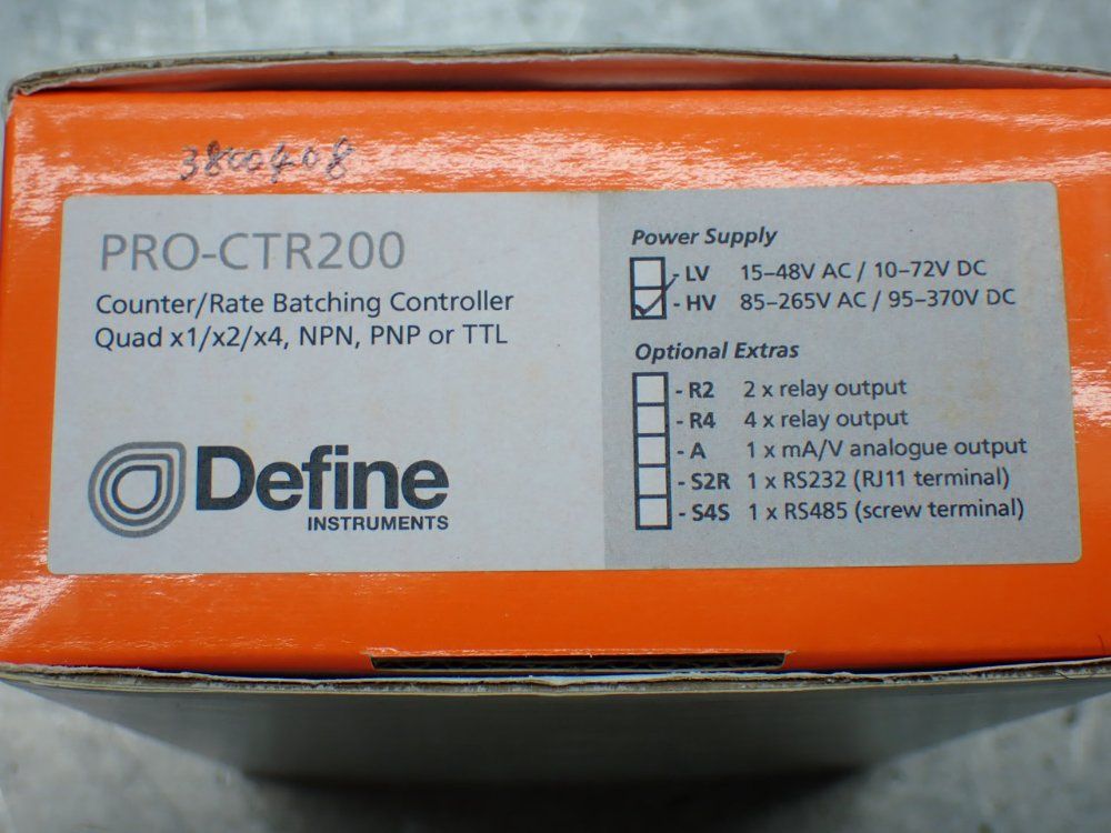 Define Counter/rate Batching Controller - Pro-ctr200-hv