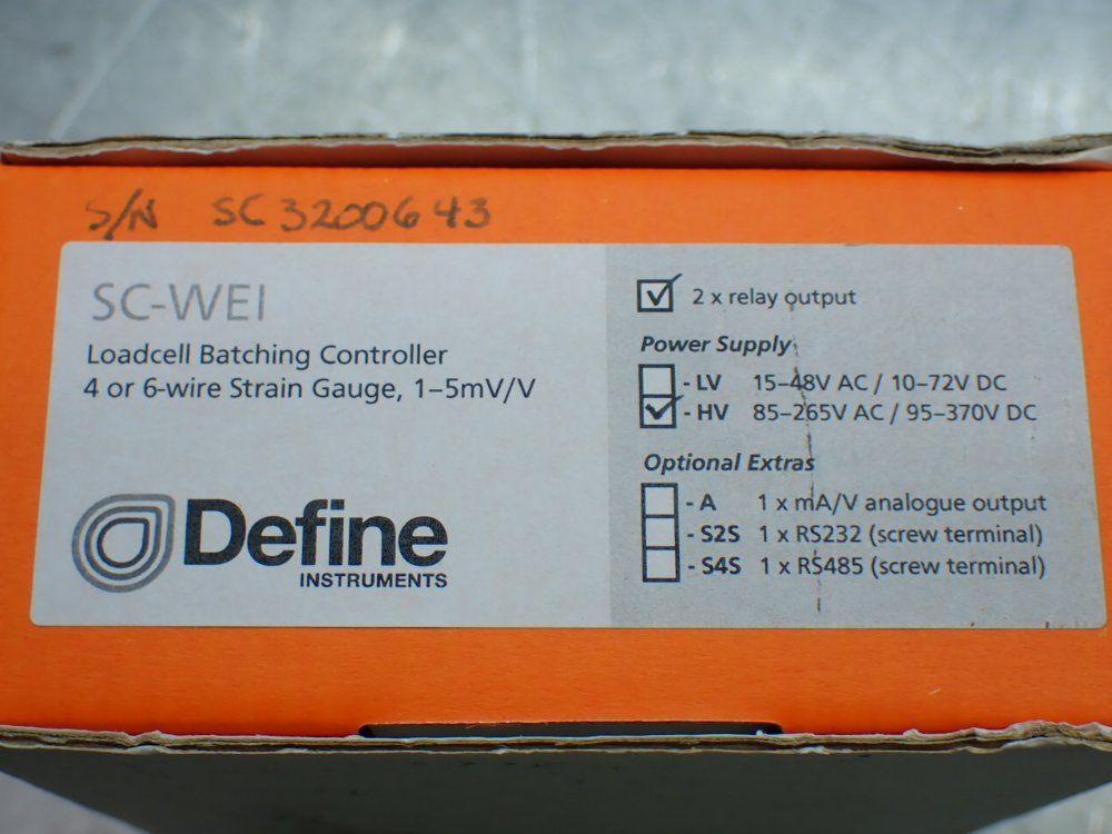 Define Loadcell Batching Controller - Sc-wei-r2-hv