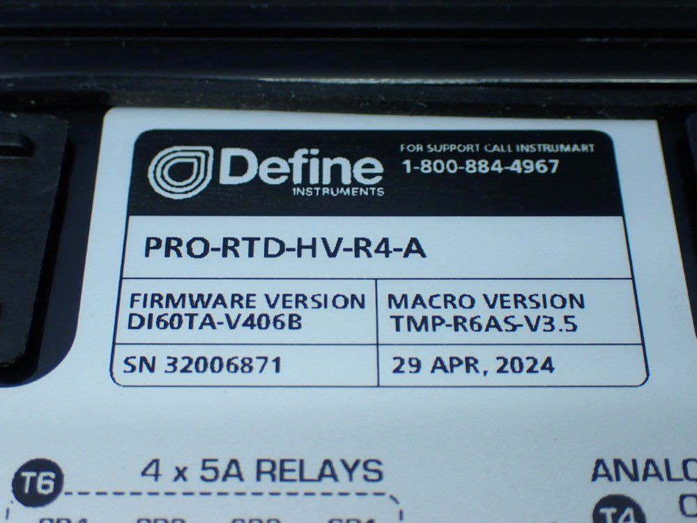 Define Temperature Controller - Pro-rtd-hv-r4-a