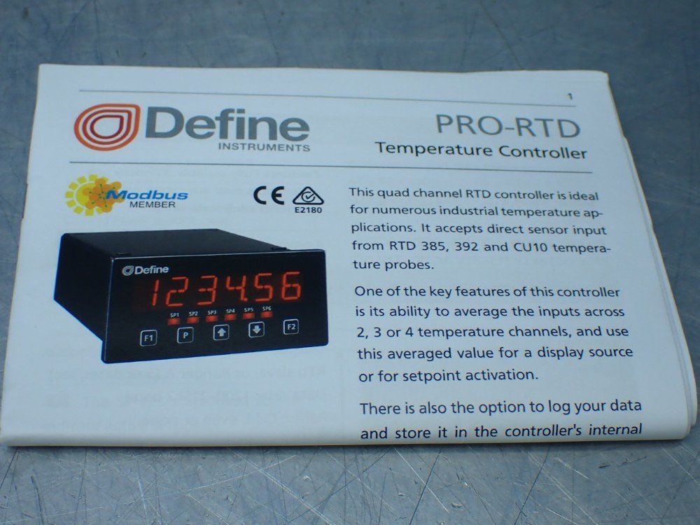 Define Temperature Controller - Pro-rtd-hv-r4-a