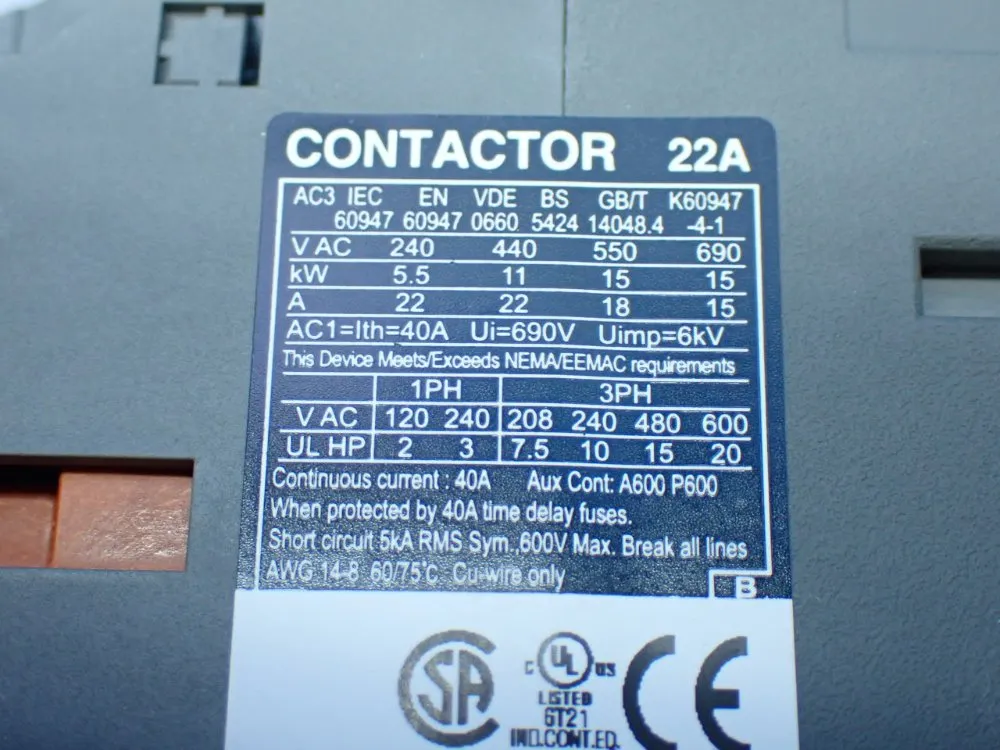 Carlo Gavazzi Magnetic Contactor - Cc22s