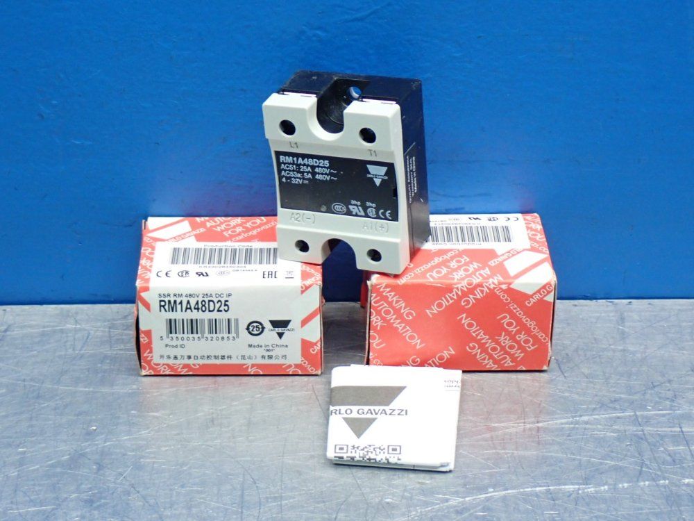 Carlo Gavazzi Panel Mount Solid State Relay, Qty: 2 - Rm1a48d25
