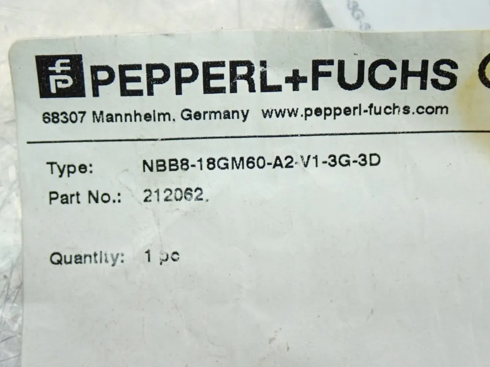 Pepper+fuchs 8mm Inductive Sensor - 212062