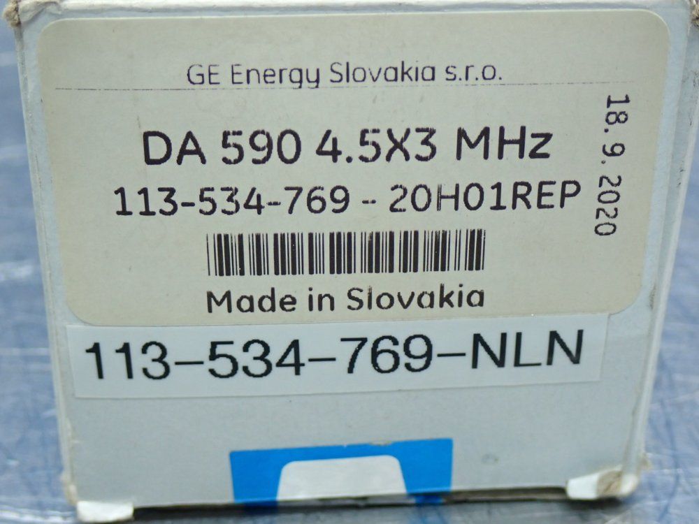 General Electric Da590 Ultrasonic Transducer Probe - 113-534-769-nln