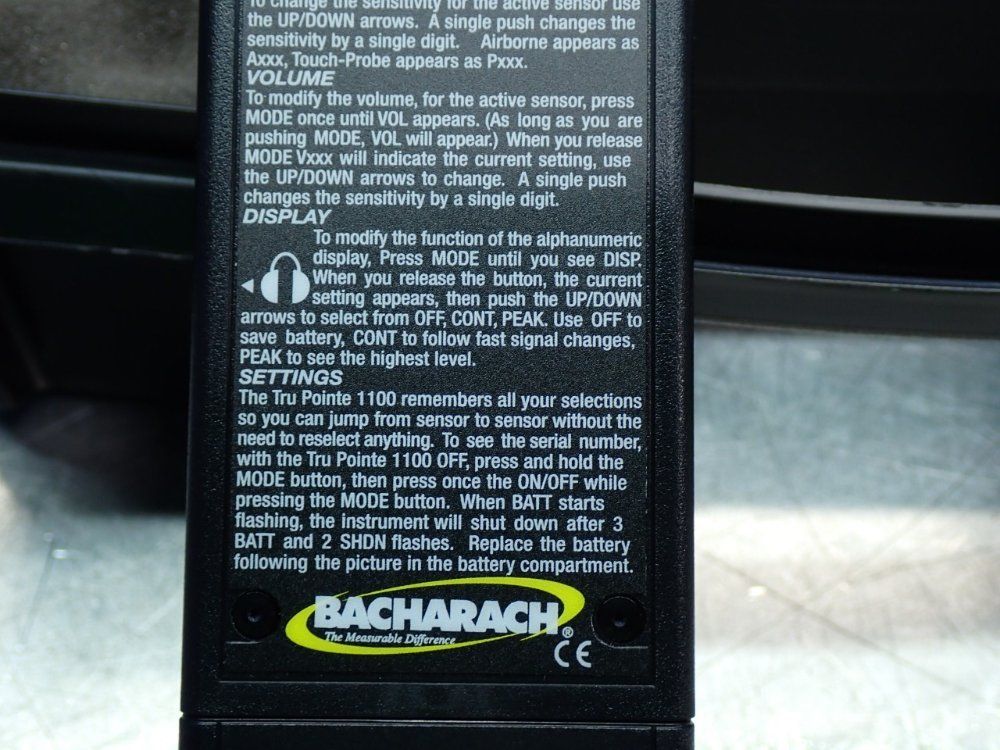 Bacharach Tru Point 1100 Ultrasonic Leak Detector - 28-8002