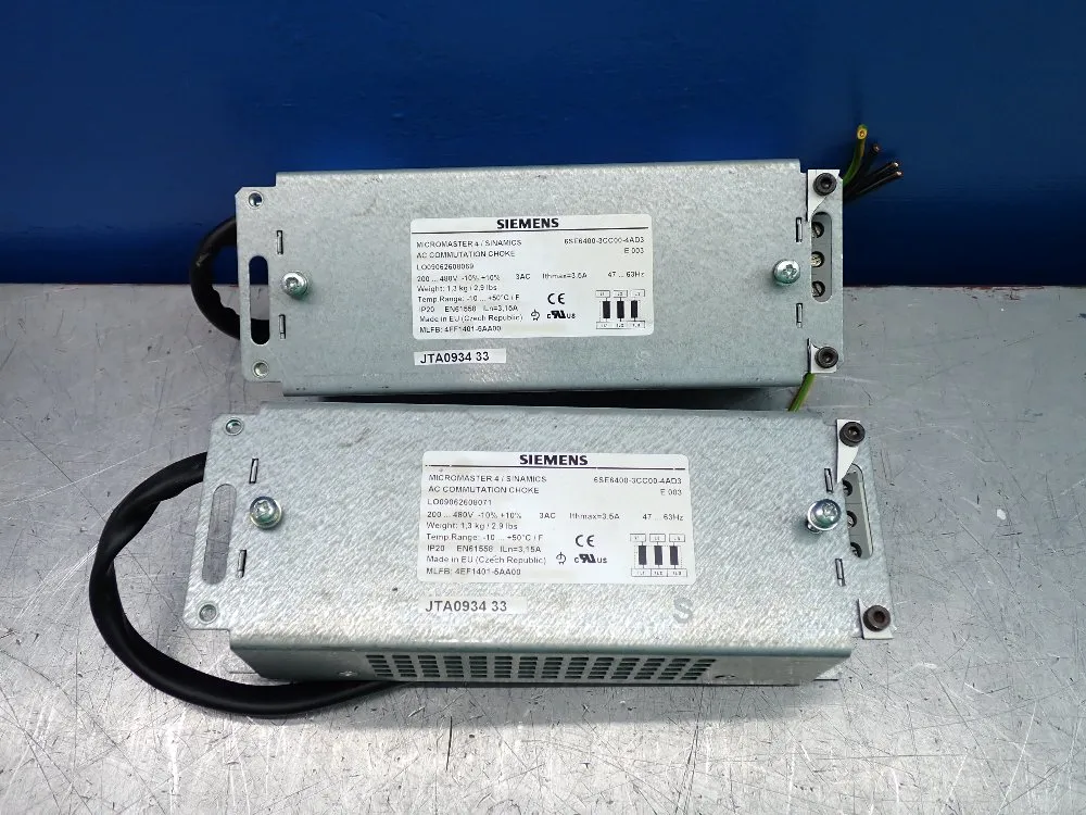 Siemens Ac Communication Choke Qty 2 - 6se6400-3cc00-4ad3