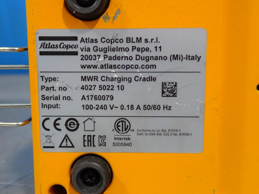 Atlas Copco Mwr Charging Cradle - Mwr