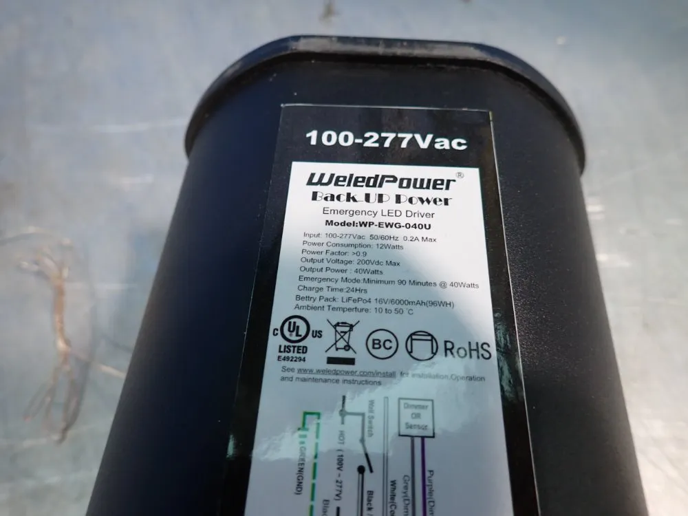 Weled Power Emergency Led Driver - Wp-ewg-040u
