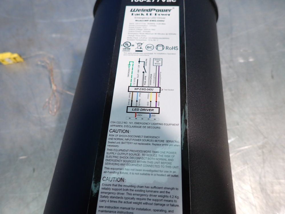 Weled Power Emergency Led Driver - Wp-ewg-040u