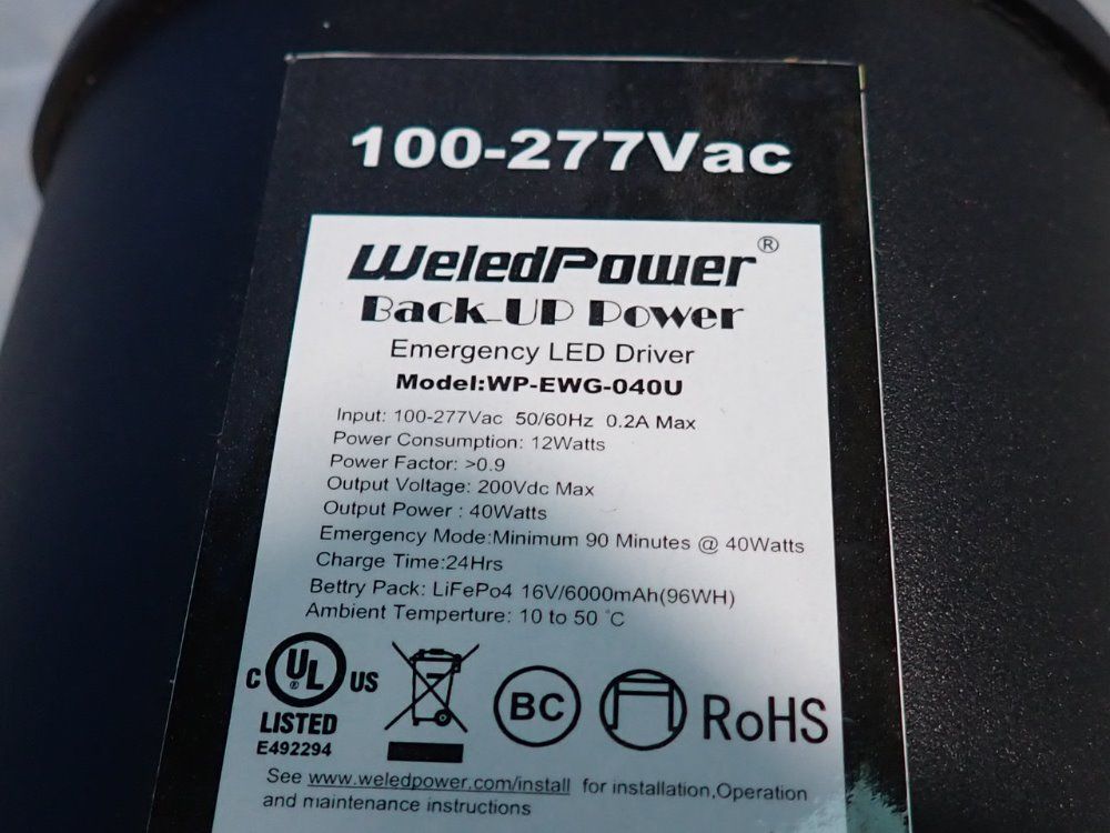 Weled Power Emergency Led Driver - Wp-ewg-040u