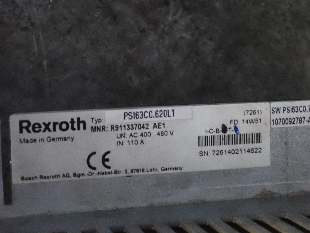 Rexroth Welding Control Inverter - Psi63co.620l1