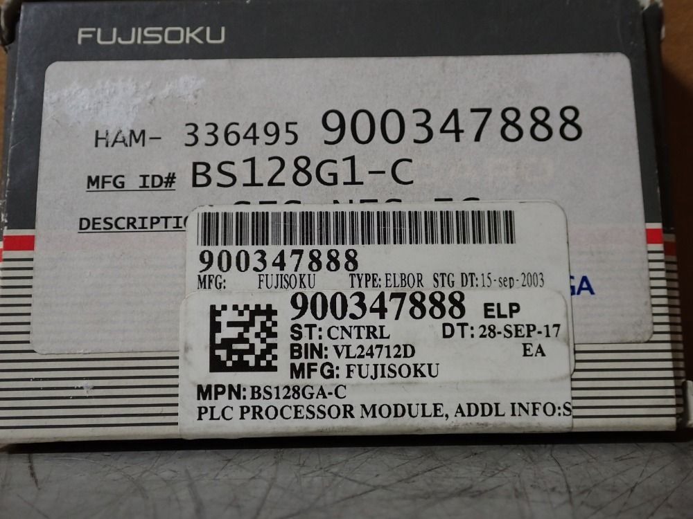 Fujisoku Plc Processor Module - Bs128g1-c