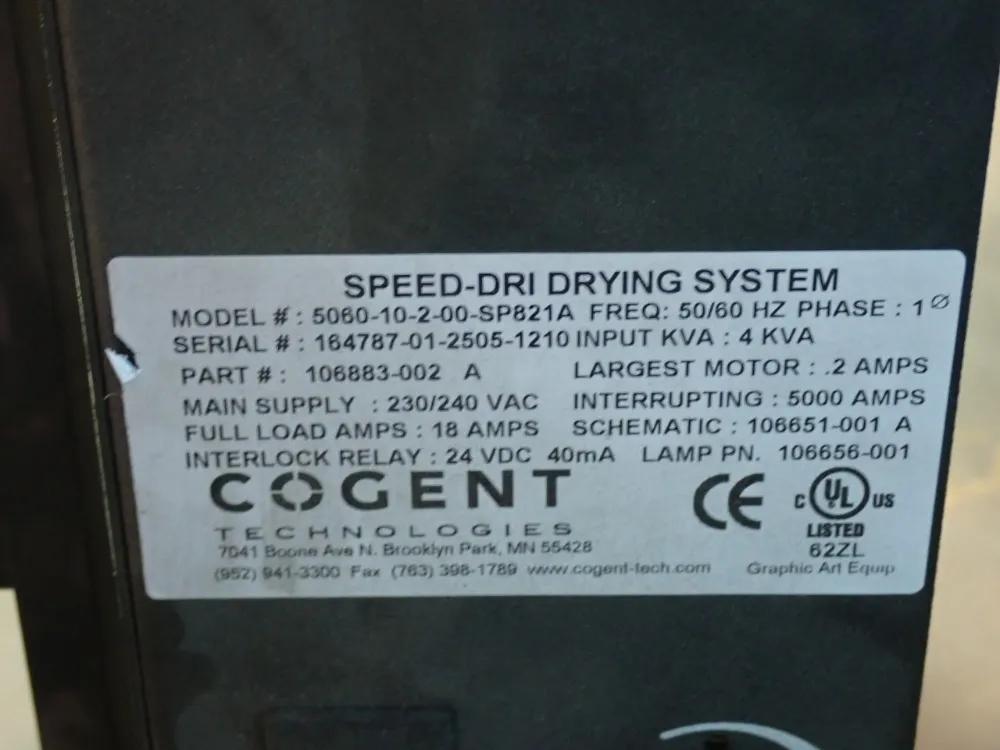 Cogent Ink Dryer System - 5060