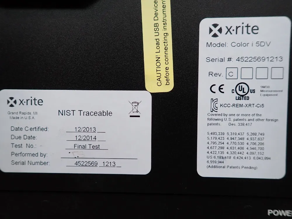 X-rite Benchtop Spectrophotometer And Accessories - Color I5