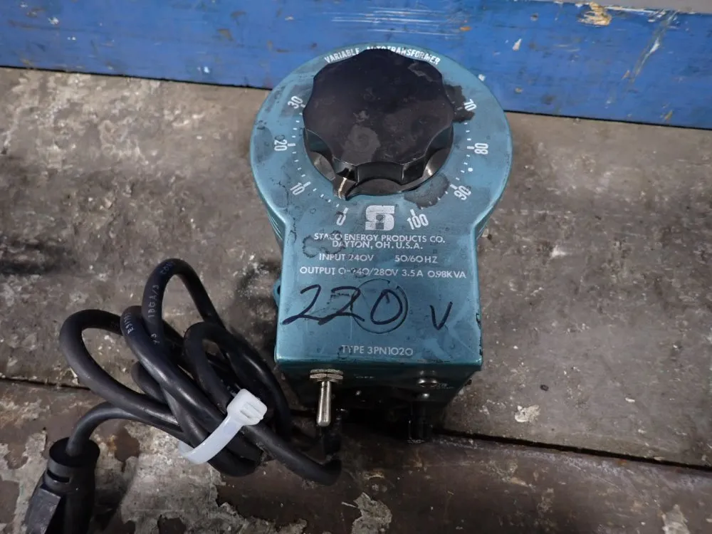 Staco Energy Products Co 0.98 Kva Autotransformer - 3pn1020