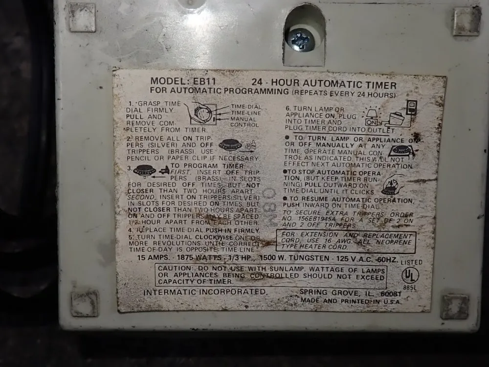 Intermatic Incorporated Automatic Timer - Eb11
