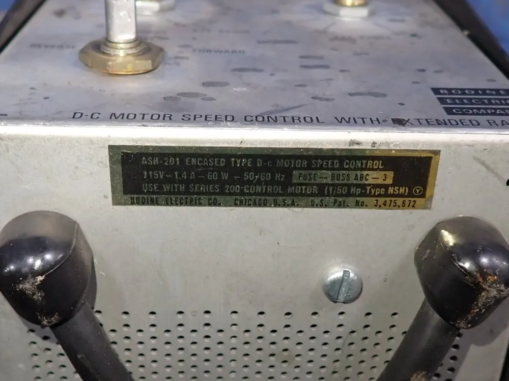 Bodine Electric Motor Speed Control - Ash-201