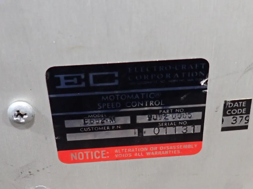 Electro Craft Corporation Drive Speed Controller - E-652-m