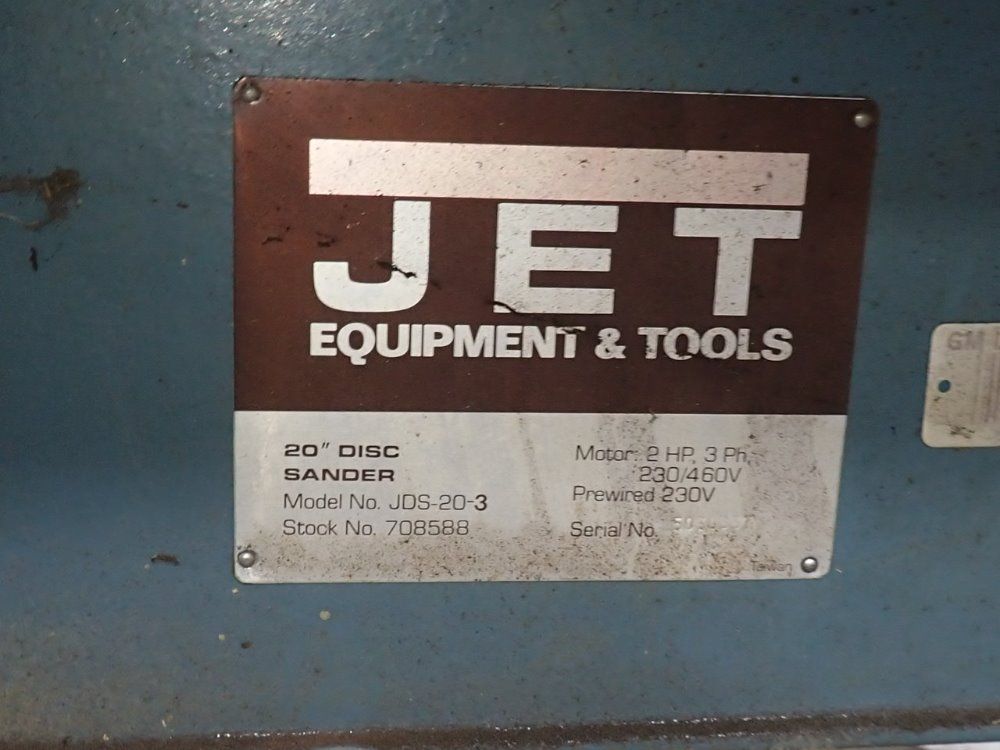 Jet Equipment & Tools 20" Disc Sander - Jds-20-3