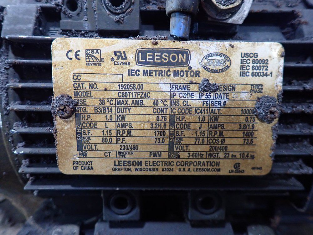 Leeson 1 Hp Iec Metric Motor - C80ti7fz4c