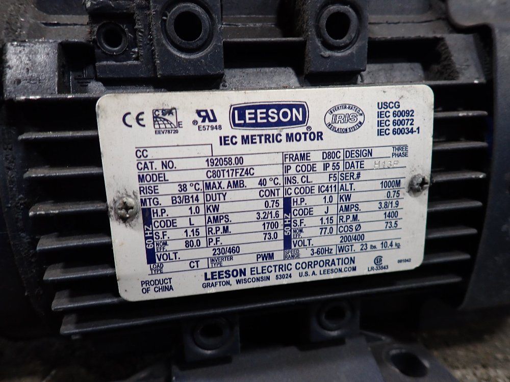 Leeson 1 Hp Iec Metric Motor - C80ti7fz4c