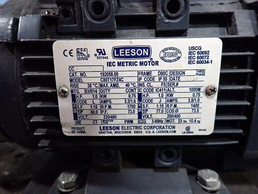 Leeson 1 Hp Iec Metric Motor - C80ti7fz4c