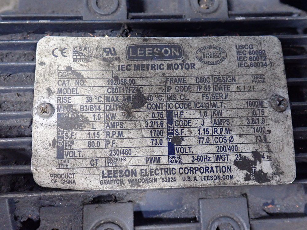 Leeson 1 Hp Iec Metric Motor - C80ti7fz4c