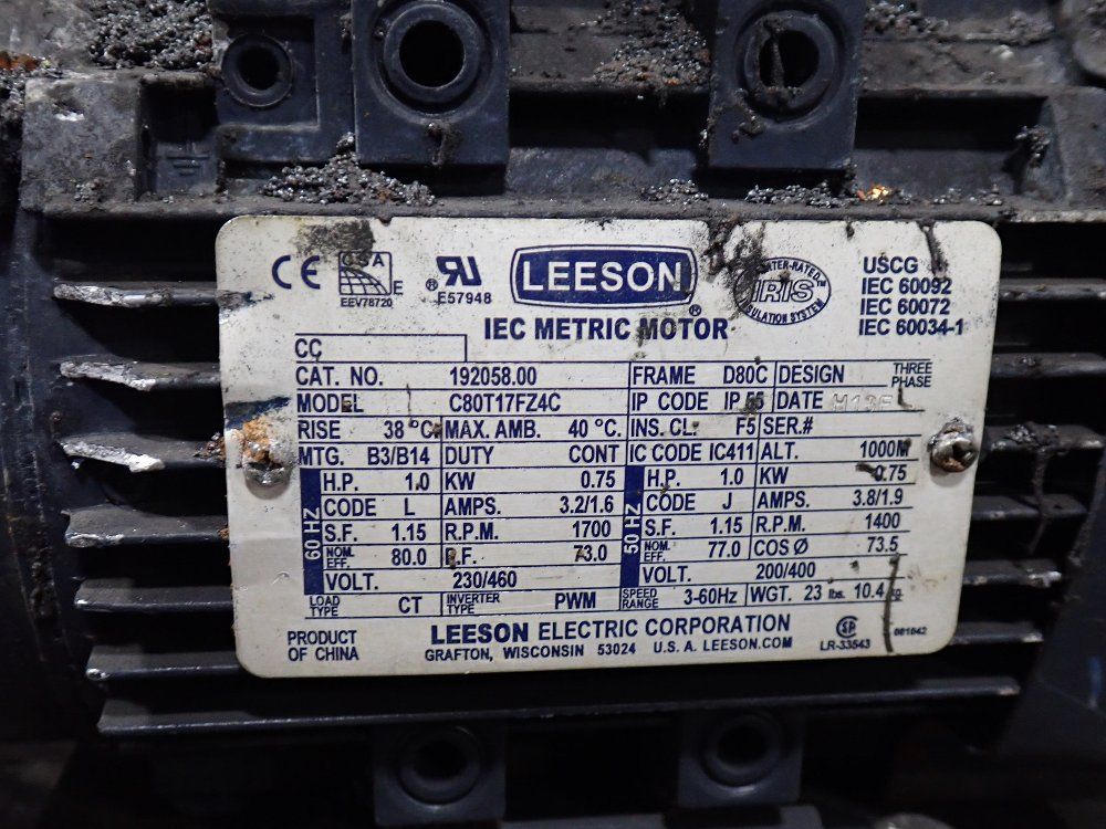 Leeson 1 Hp Iec Metric Motor - C80t17fz4c