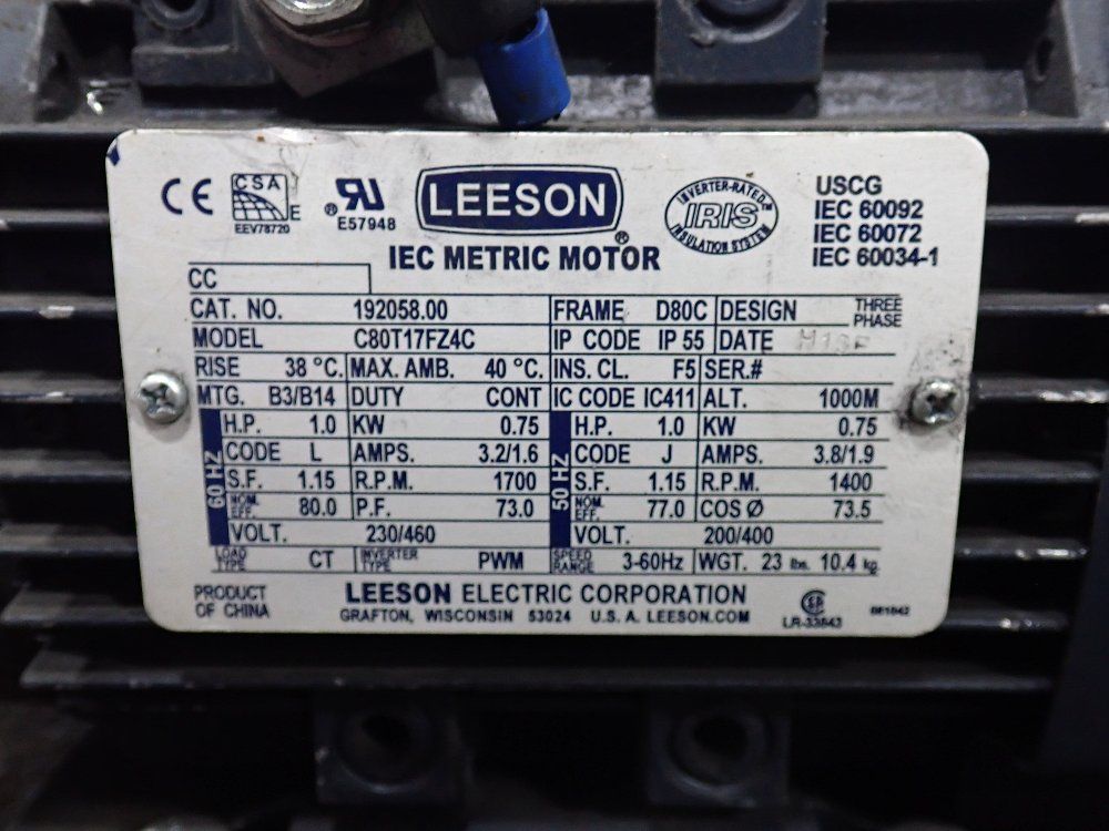 Leeson 1 Hp Iec Metric Motor - C80ti7fz4c