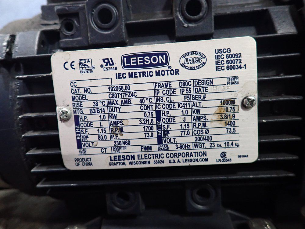 Leeson 1 Hp Iec Metric Motor - C80ti7fz4c