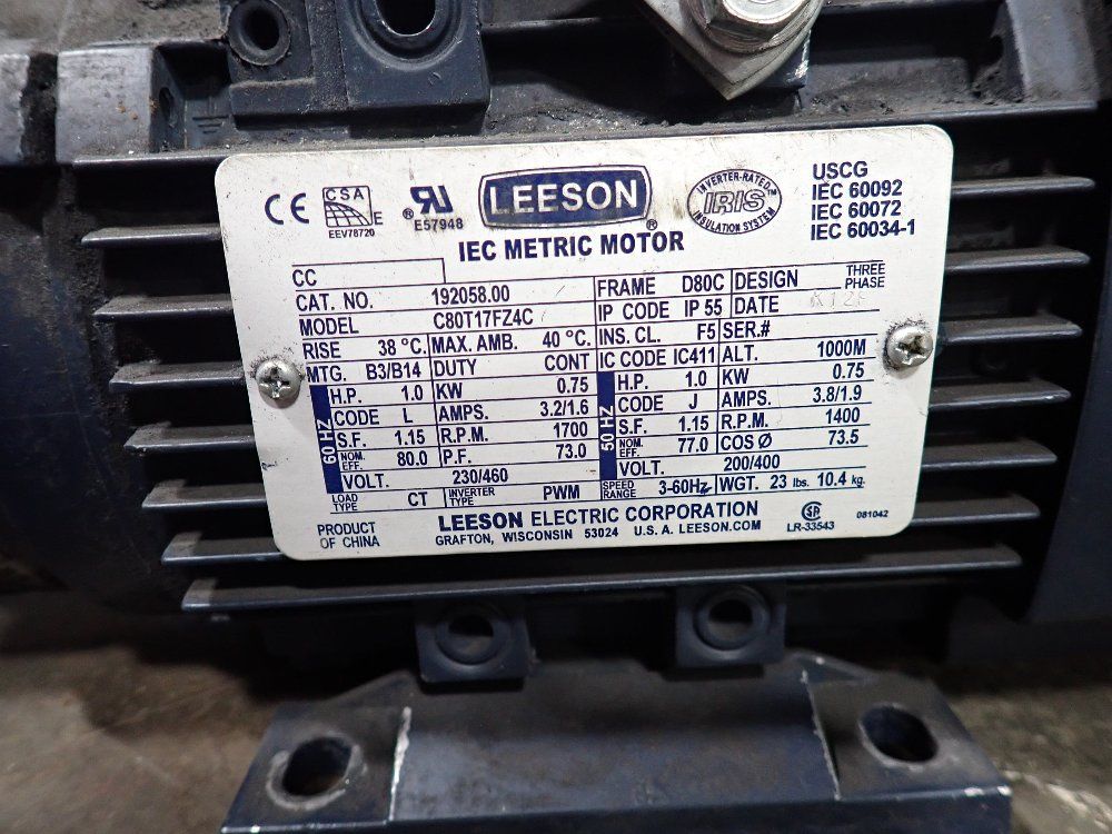 Leeson 1 Hp Iec Metric Motor - C80ti7fz4c