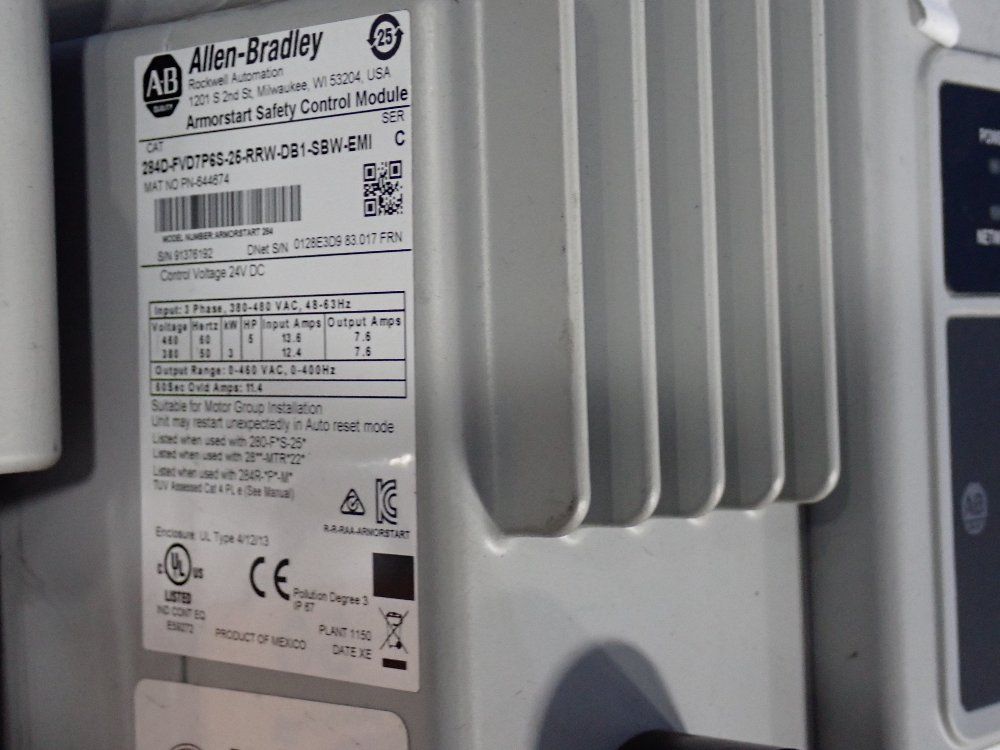 Allen Bradley 5 Hp Control Module - 284d-fvd7p6s-26-rrw-db1-sbw-emi