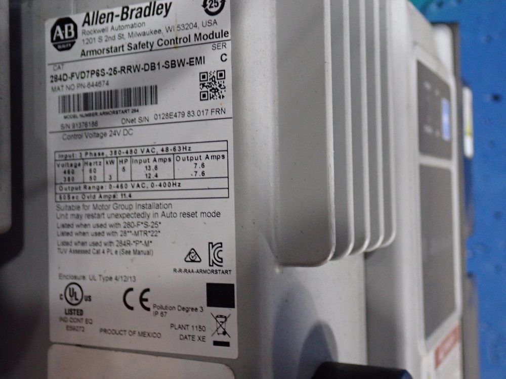 Allen Bradley 5 Hp Control Module - 284d-fvd7p6s-26-rrw-db1-sbw-emi