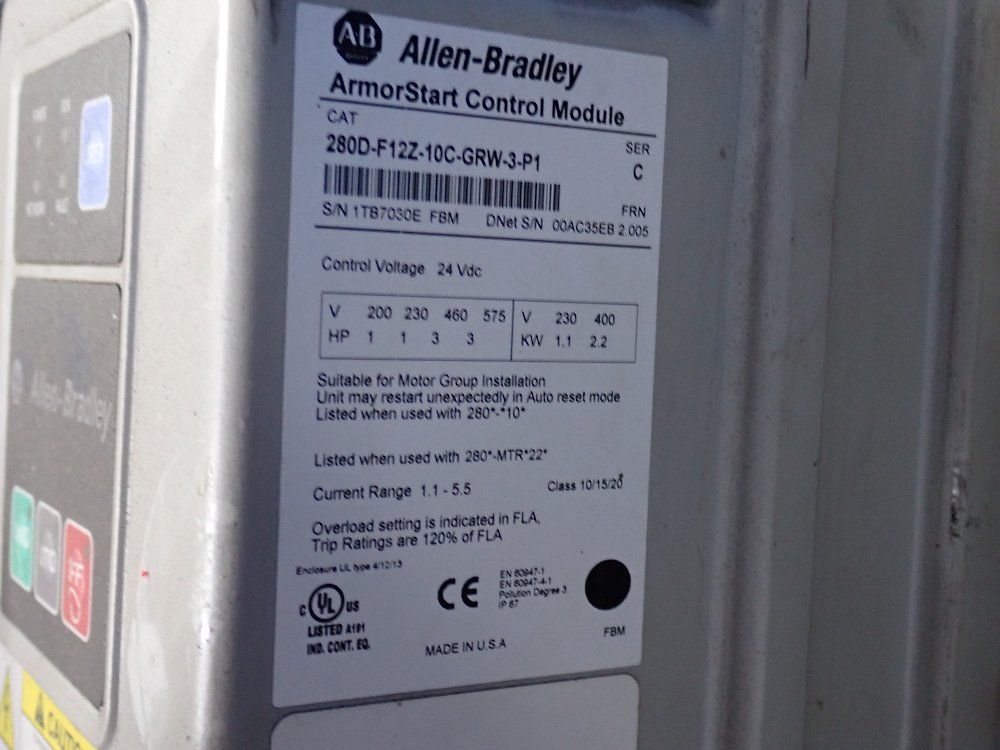 Allen Bradley 3 Hp Control Module - 280d-f12z-10c-grw-3-p1
