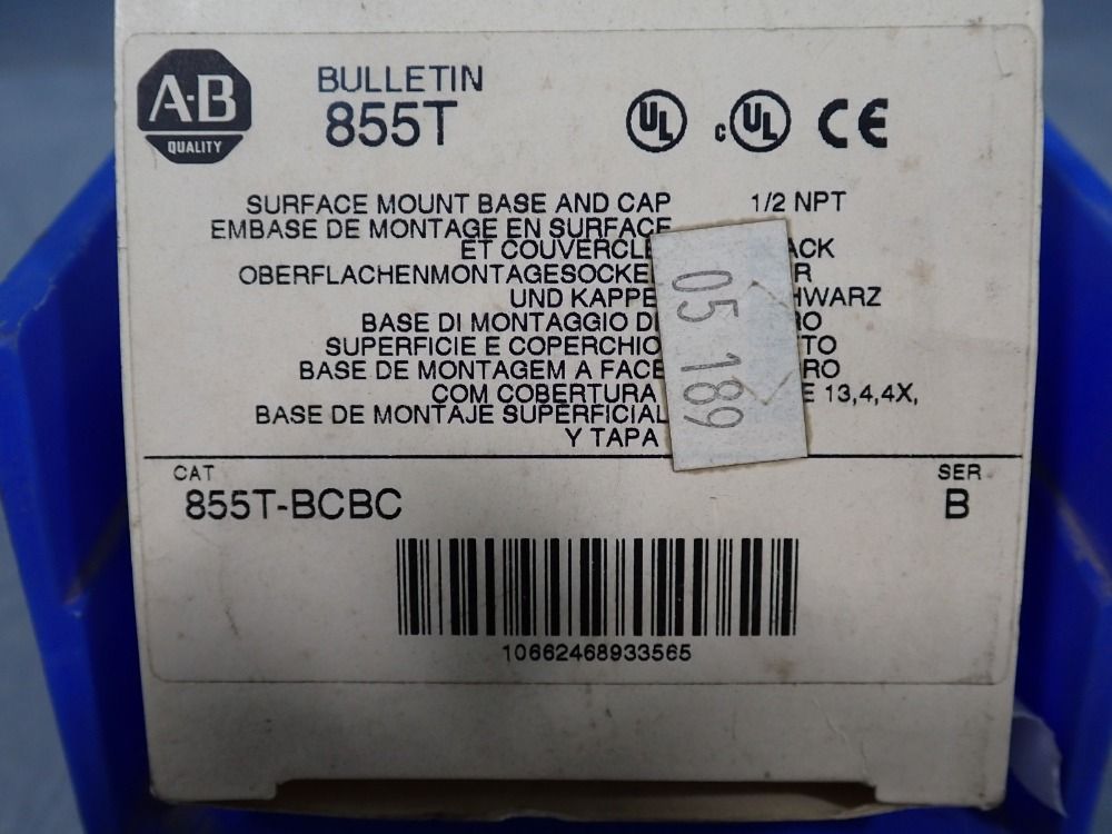 Allen-bradley Mounting Base And Cap - 855t-bcbc