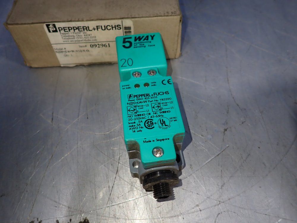Pepperl + Fuchs Inc Proximity Switch - Nj20+u4+w-v12-n.o.