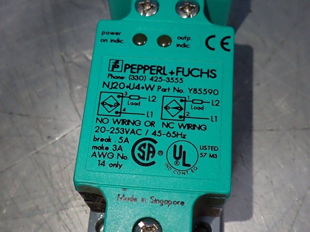 Pepperl + Fuchs Inc Proximity Switch - Nj20+u4+w-v12-n.o.