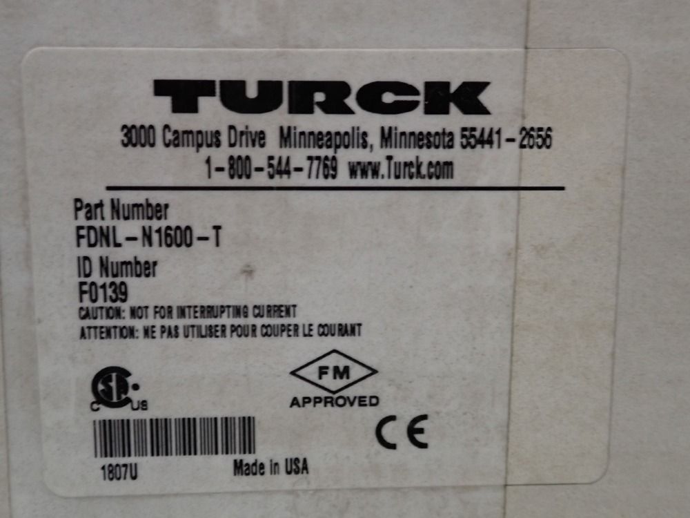 Turck Aim Style Devicenet Station - Fdnl-n1600-t