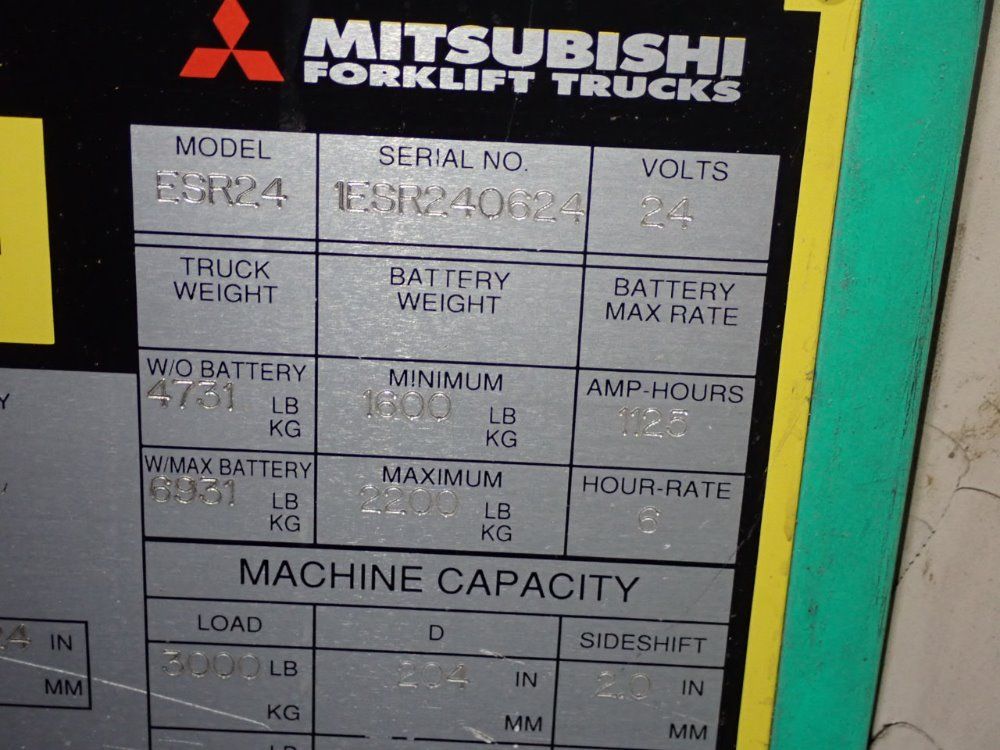 Mitsubishi 3000 Lbs Order Picker - Esr24