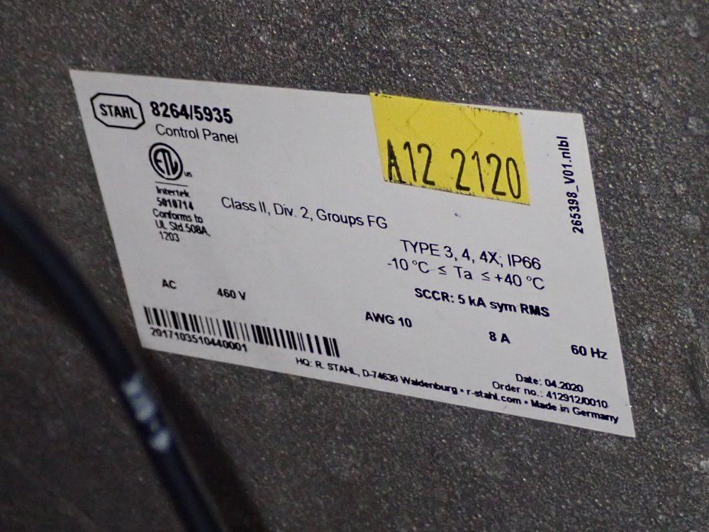 Stahl 4000x2000x2500 Mm Control Panel