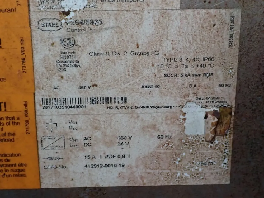 Stahl 4000x2000x2500 Mm Control Panel