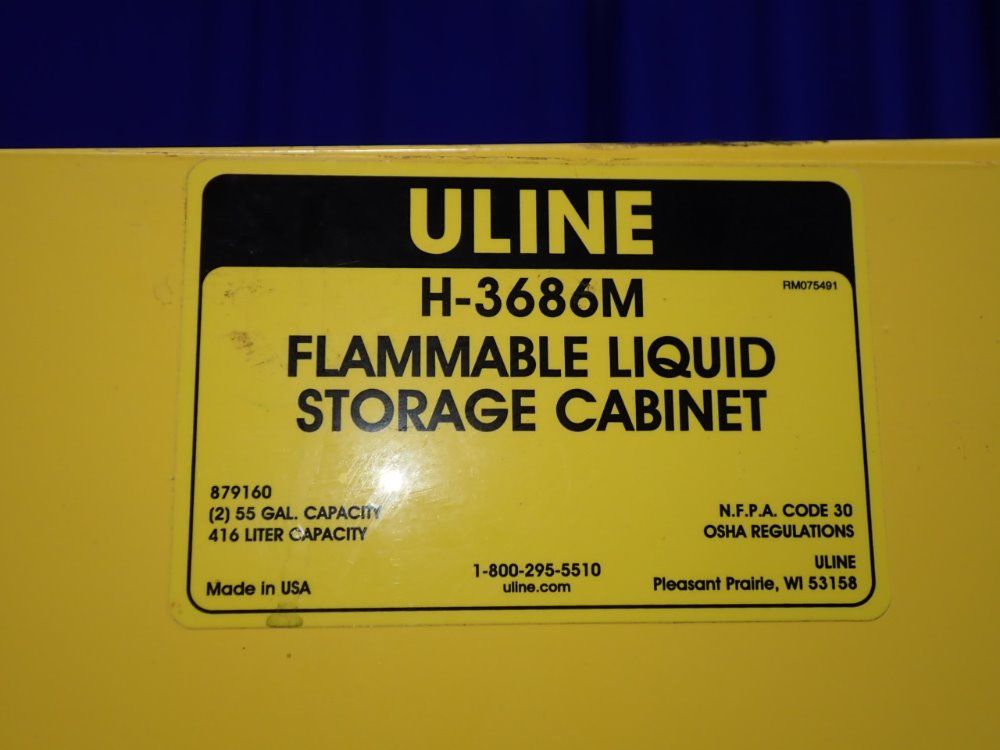 Uline 55 Gallon Flammable Storage Cabinet - H-3686m