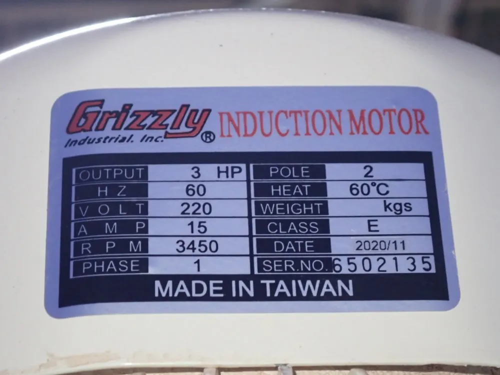 Grizzly 3 Hp Dust Collector - G0862