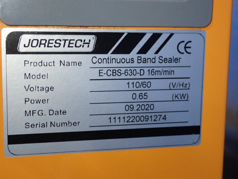 Jorestech 5 1/4" X 27" Continuous Band Sealer - E-cbs-630d