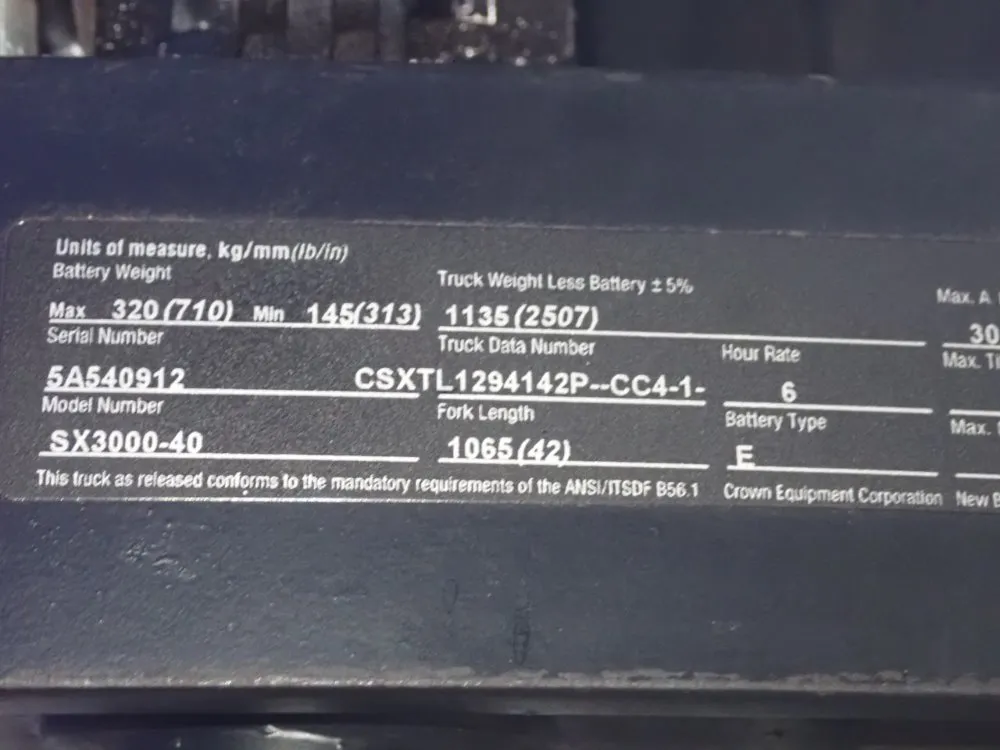 Crown 4000 Lbs Electric Walk Behind Forklift - Sx 3000 Series